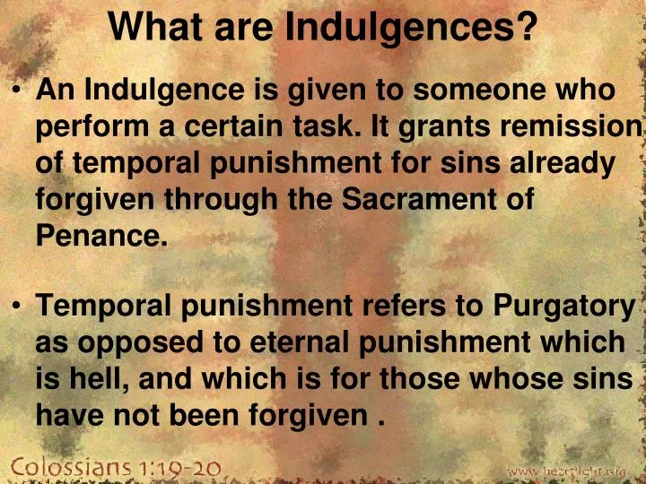 what are indulgences