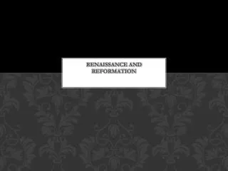 renaissance and reformation