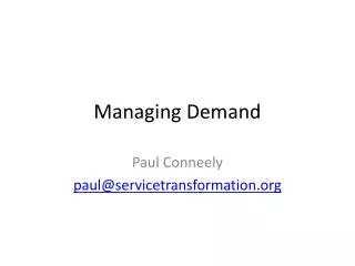 managing demand
