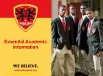 Essential Academic Information - slide 1