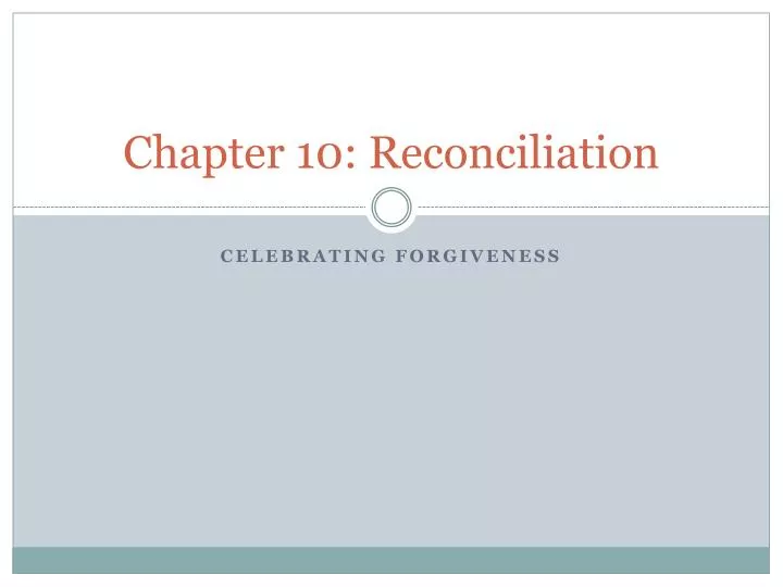 chapter 10 reconciliation