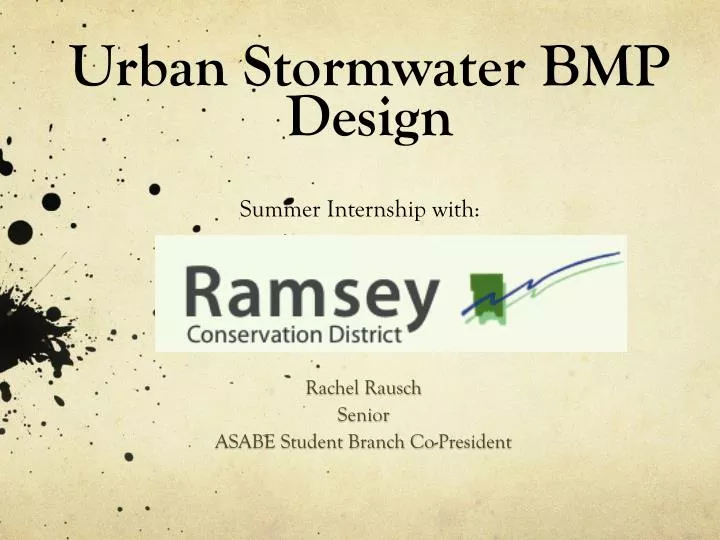 urban stormwater bmp design