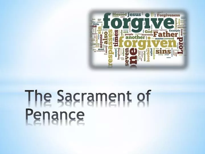 the sacrament of penance