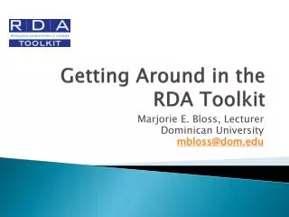 Getting Around in the RDA Toolkit