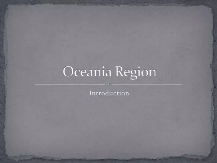 oceania region