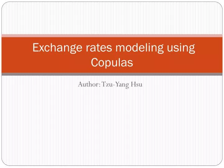 exchange rates modeling using copulas