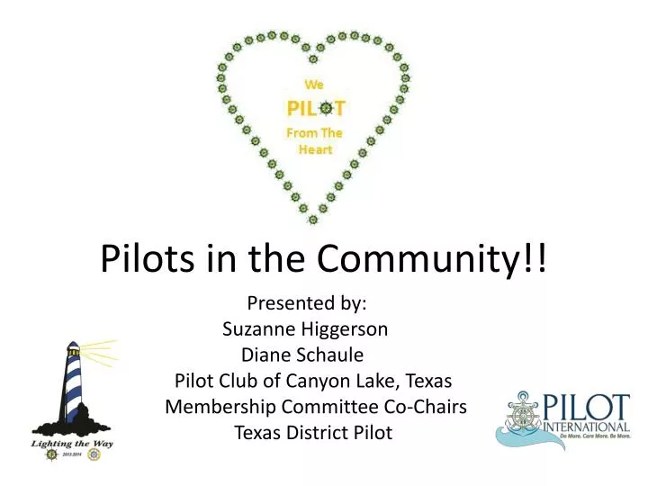 pilots in the community