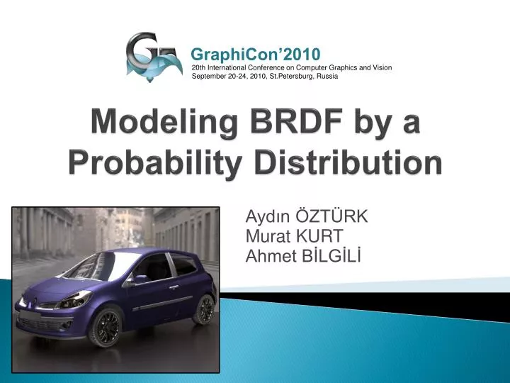 modeling brdf by a probability distribution