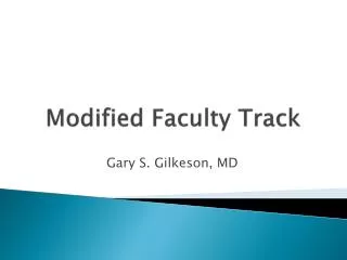 Modified Faculty Track