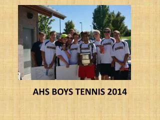 AHS BOYS TENNIS 2014