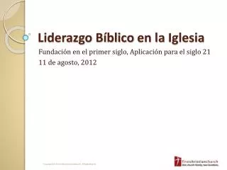 liderazgo b blico en la iglesia
