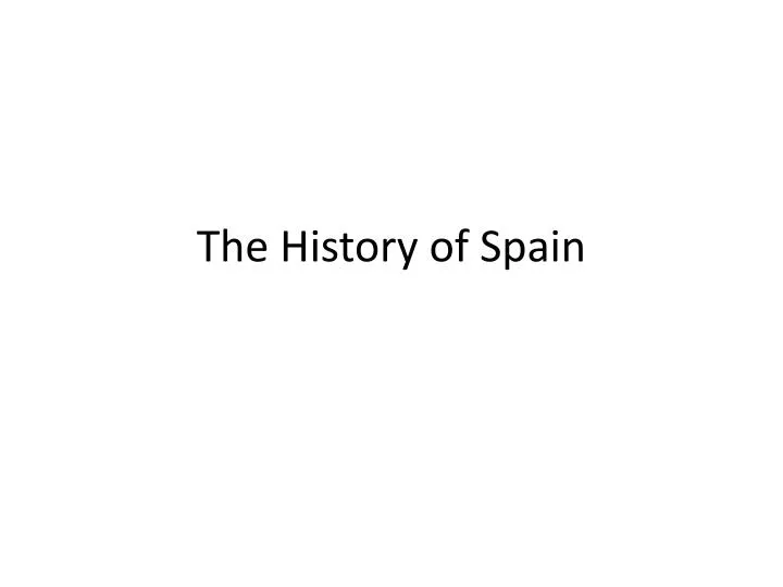 the history of spain
