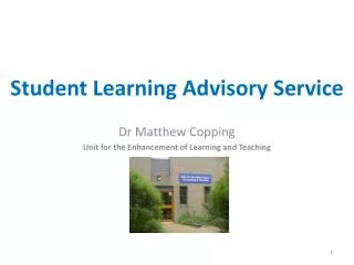 Student Learning Advisory Service