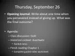 The Power of Perseverance: Lessons from Auschwitz - slide 1