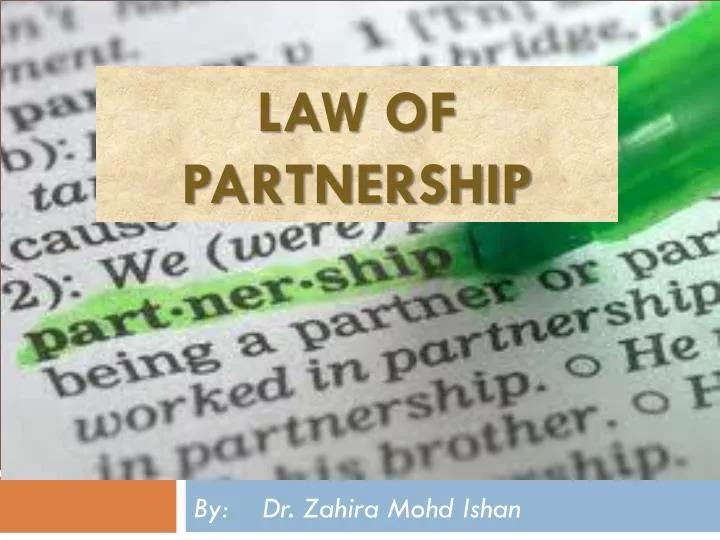 law of partnership