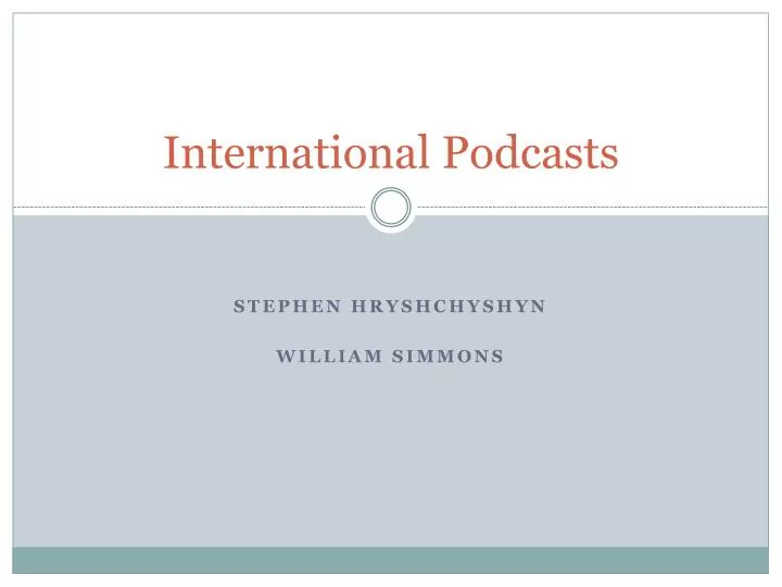 international podcasts