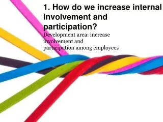 1. How do we increase internal involvement and participation?