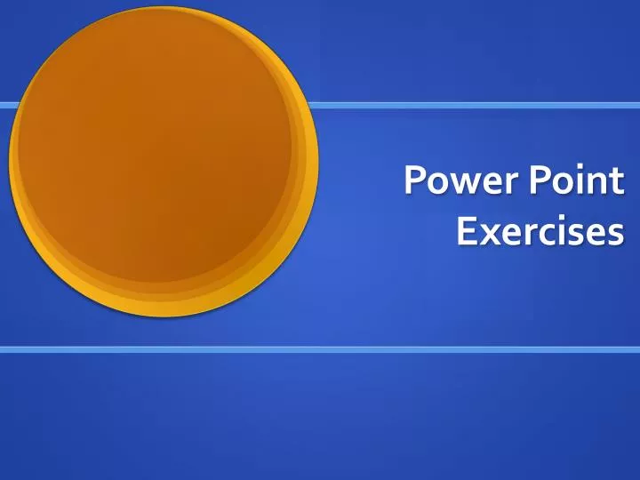 power point exercises