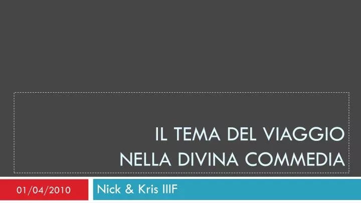 il tema del viaggio nella divina commedia