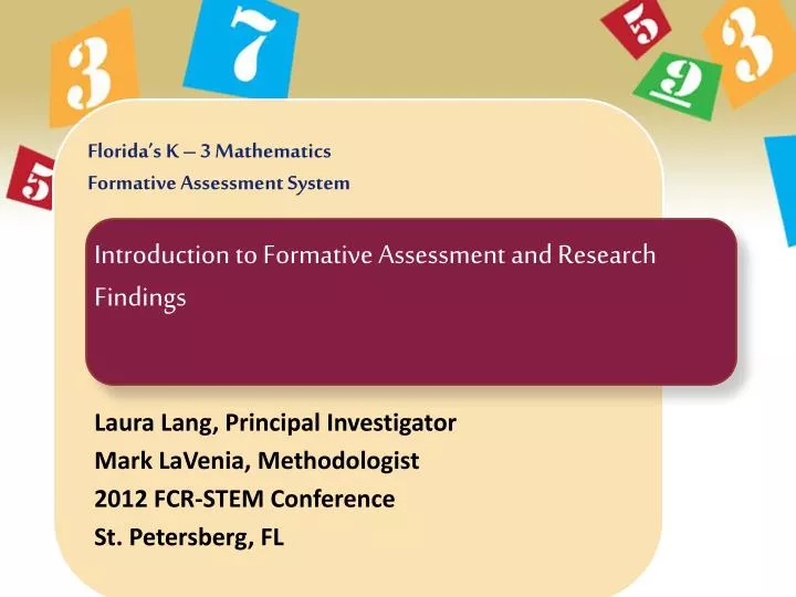 florida s k 3 mathematics formative assessment system