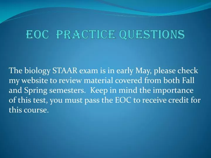 eoc practice questions
