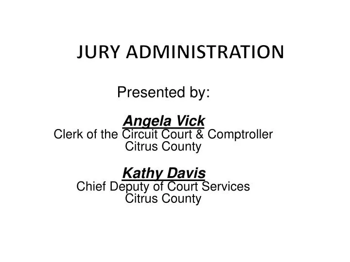 jury administration