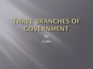 three branches of government