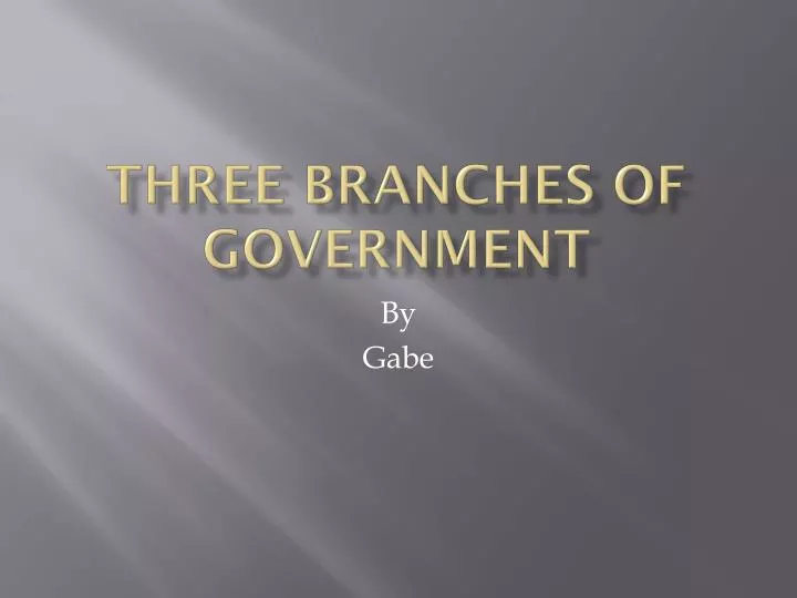 three branches of government