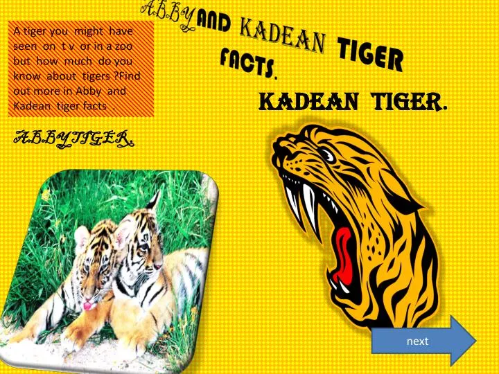 abby and kadean tiger facts