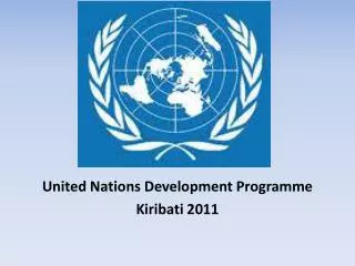 United Nations Development Programme Kiribati 2011