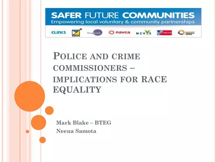 police and crime commissioners implications for race equality
