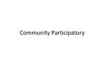Community Participatory - slide 1