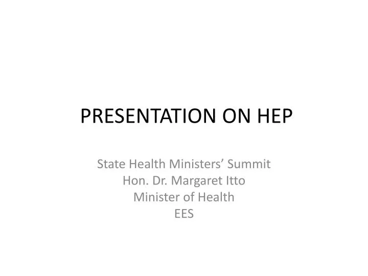 presentation on hep