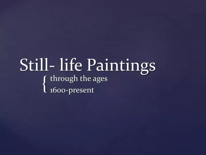 still life paintings