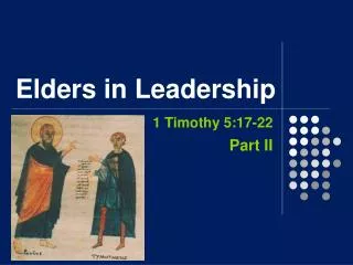 visible models of christianity elders in leadership