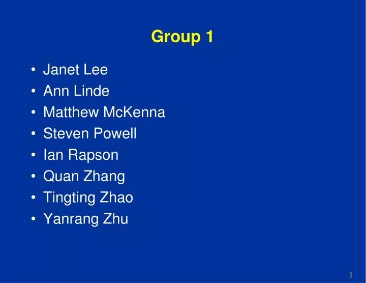 group 1