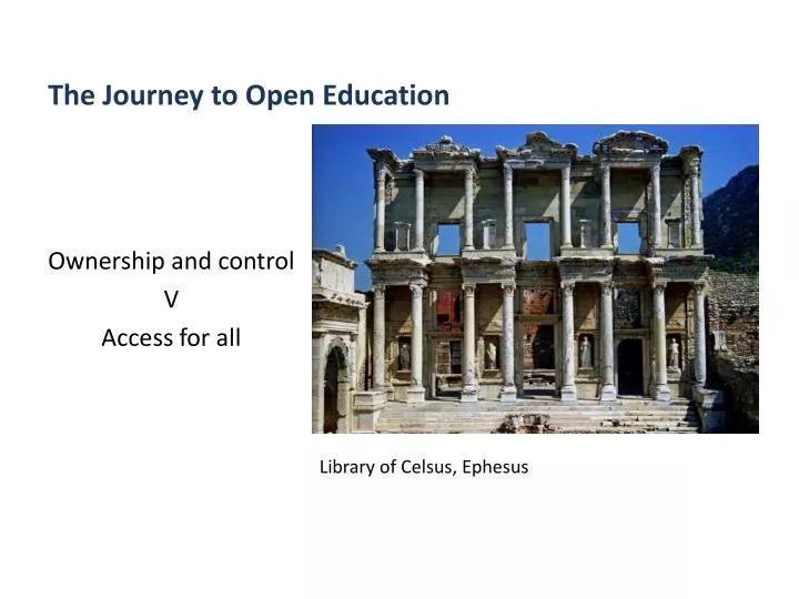 the journey to open education