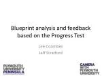Blueprint analysis and feedback based on the Progress Test - slide 1