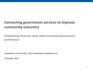 Connecting government services to improve community outcomes