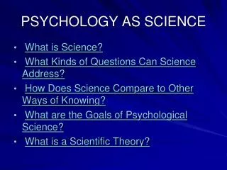 psychology as science