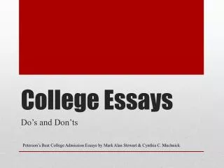 College Essays