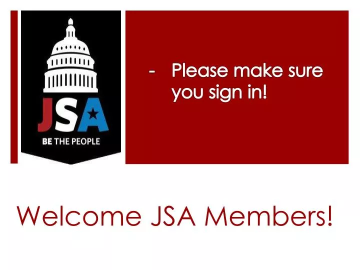 welcome jsa members