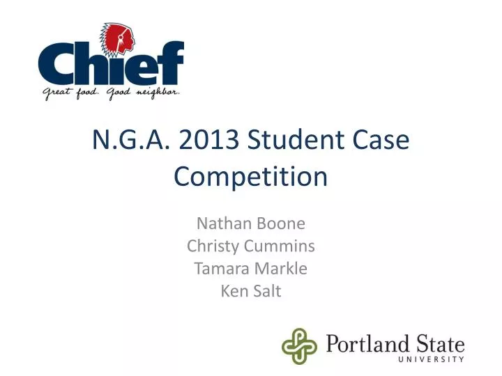 n g a 2013 student case competition