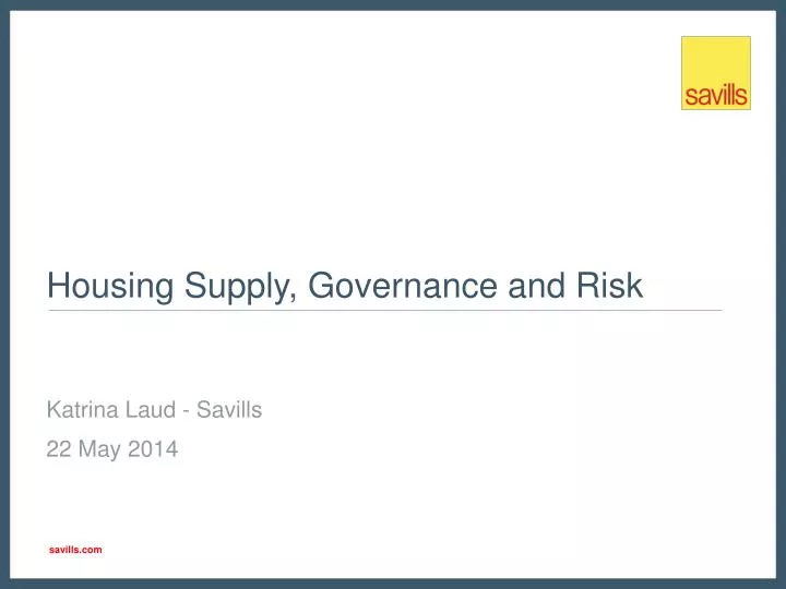 housing supply governance and risk
