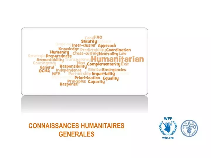 connaissances humanitaires generales