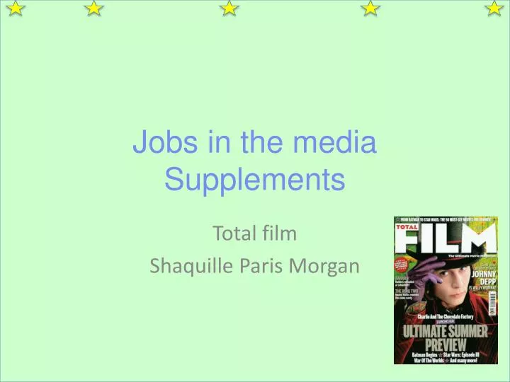 jobs in the media supplements