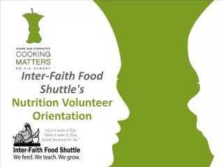 Inter-Faith Food Shuttle's Nutrition Volunteer Orientation