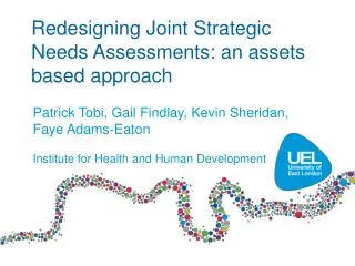 Redesigning Joint Strategic Needs Assessments: an assets based approach