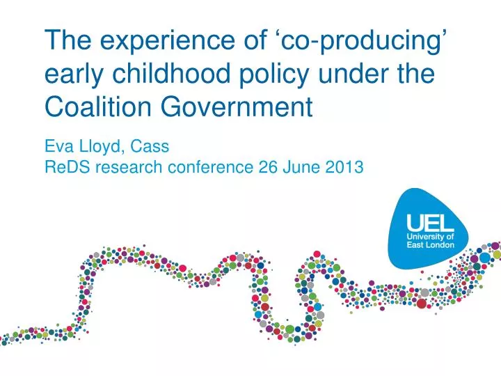 the experience of co producing early childhood policy under the coalition government