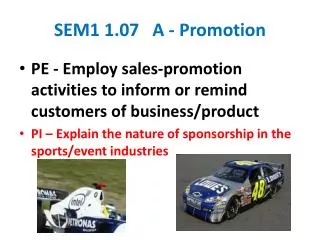 SEM1 1.07 A - Promotion